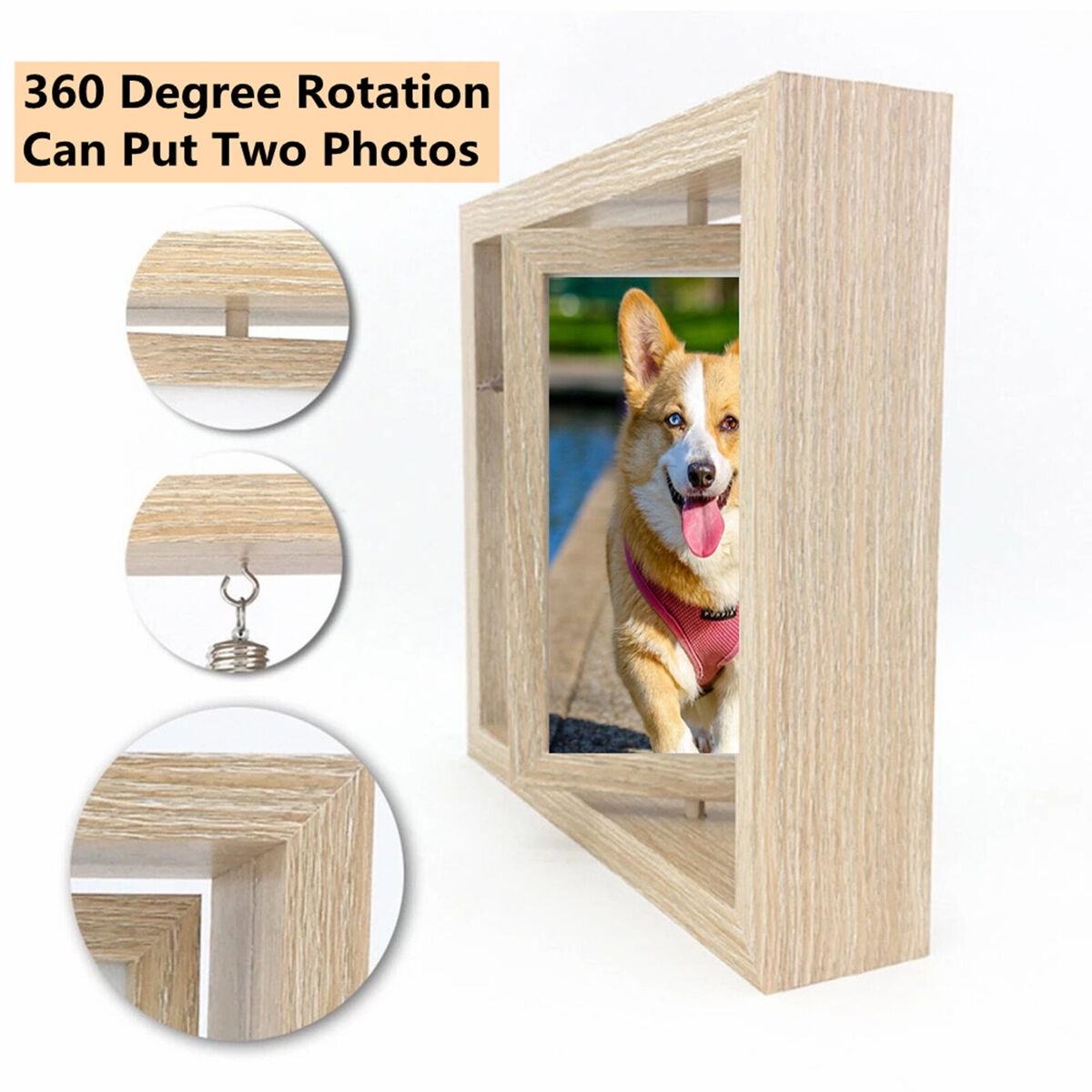 Urns Pet Photo Frame Ashes Holder Wooden Urn for Ashes Memorial Picture Frame