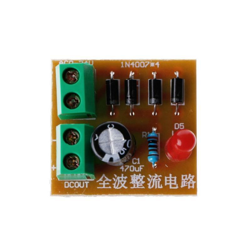 5 Pcs DIY Kit IN4007 Full Wave Rectifier Circuit AC To DC Power Supply Converter