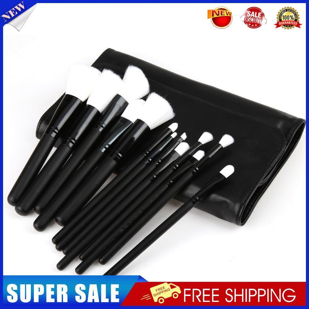 13pcs Makeup Brushes Powder Eyeshadow Blush Brush Set with PU Cosmetic Bag-