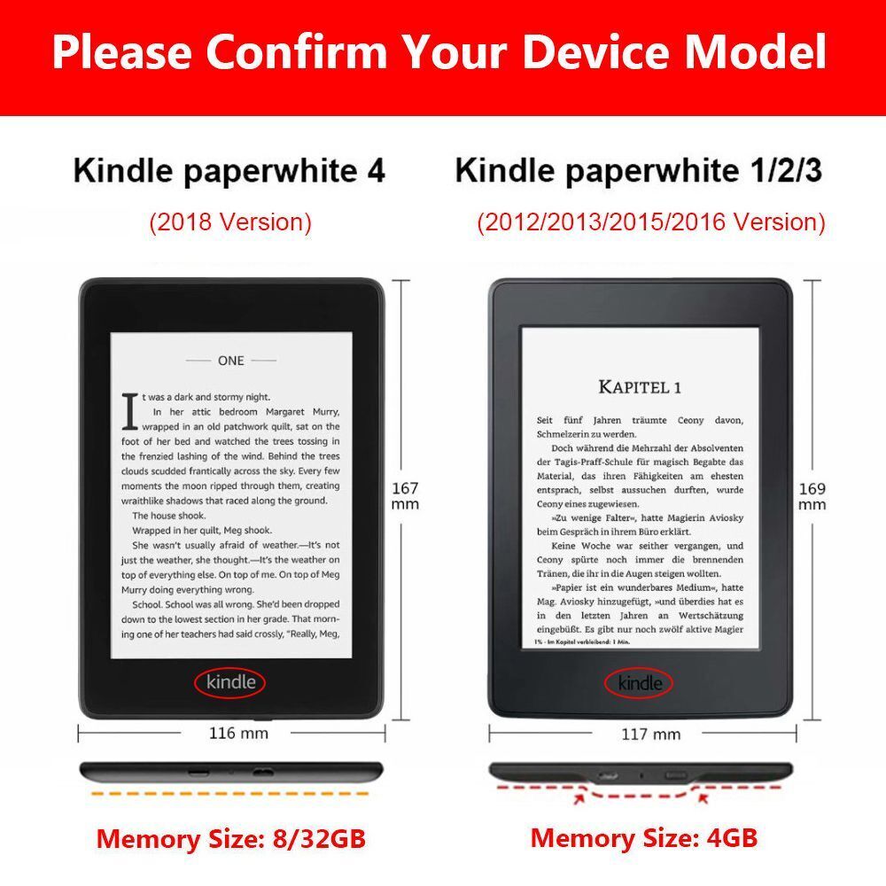 Shell e-Books Reader Magnetic Cover Smart Case For Kindle Paperwhite 4