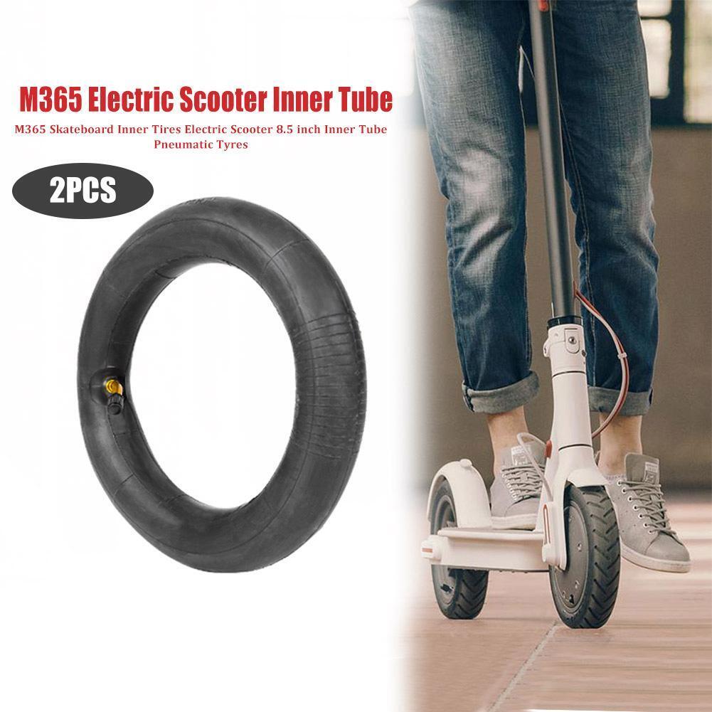 2pcs Scooter Inner Tires Inflatable 8.5 inch Skateboard Tube for M365 Black
