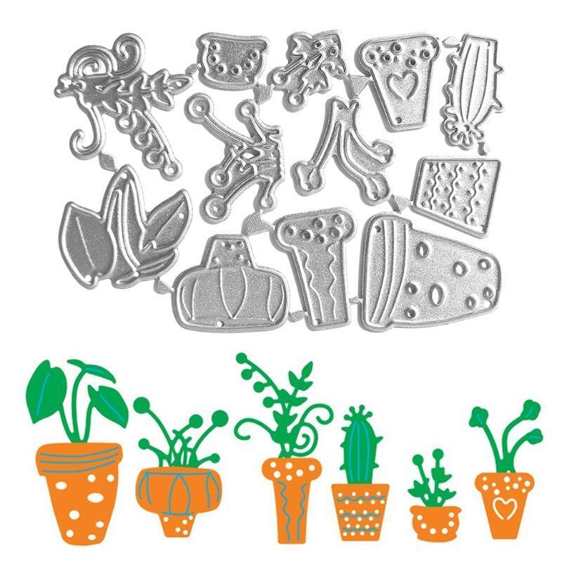Potted Flowers Metal Cutting Dies Stencil DIY Scrapbooking Album Paper Card Mold