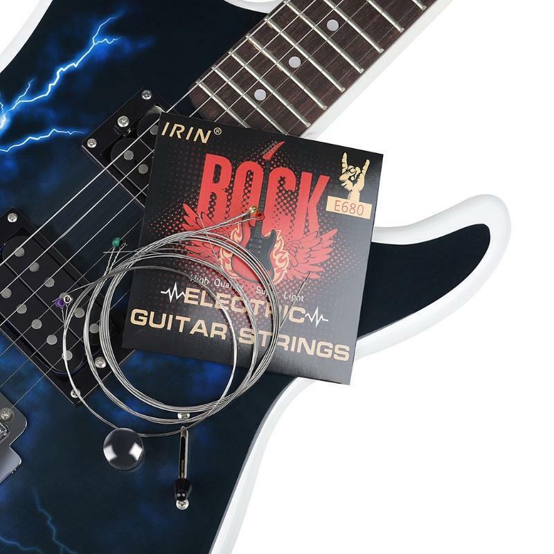 6pcs/set Electric Guitar Strings Set Stainless Steel String Bright Tone Light