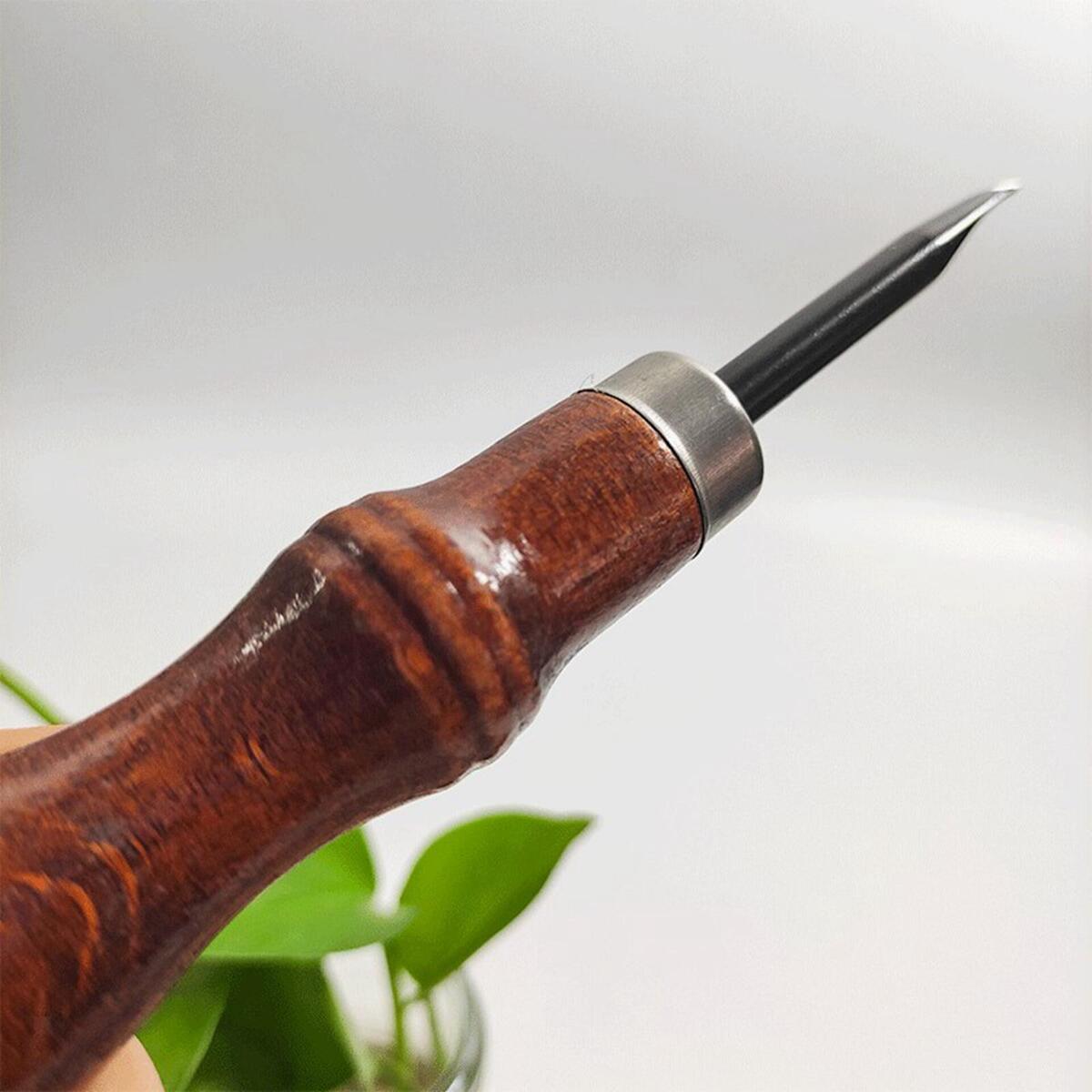 Leather  Beveler Wooden Handle Craft Leather Cutting Trimming Tools