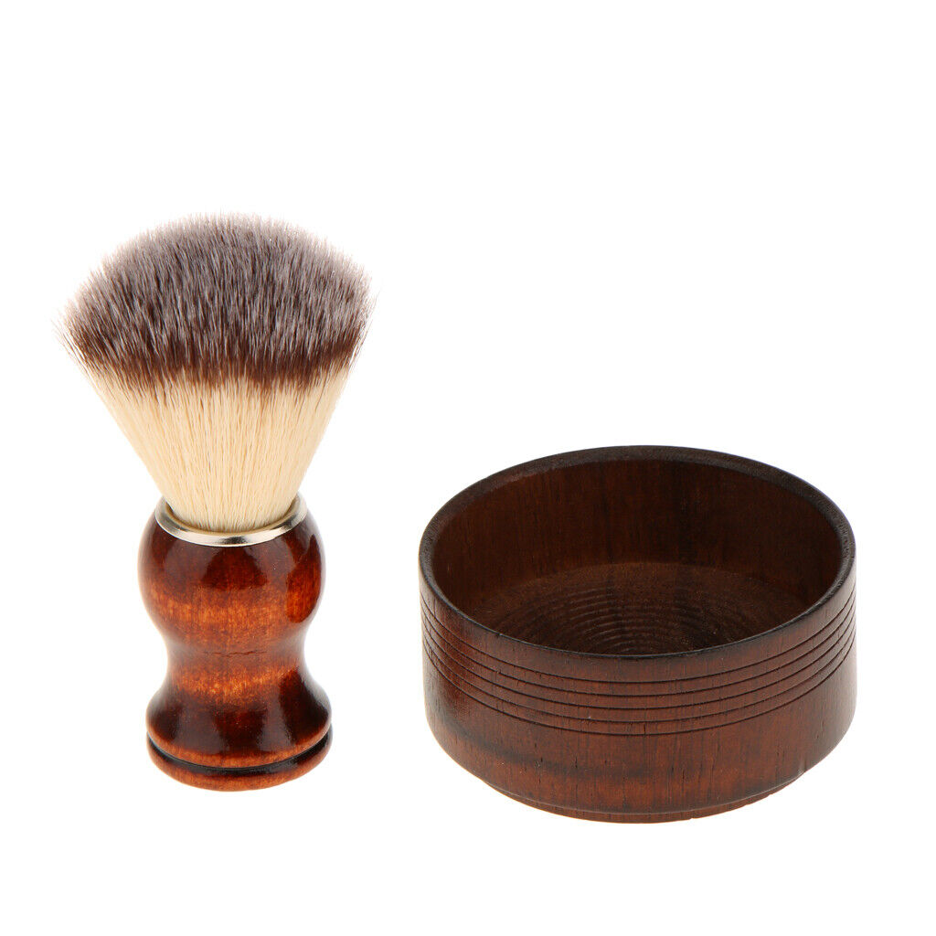 Men's  Shaving Brush Shave Mug Bowl Barber Beard  cup kit