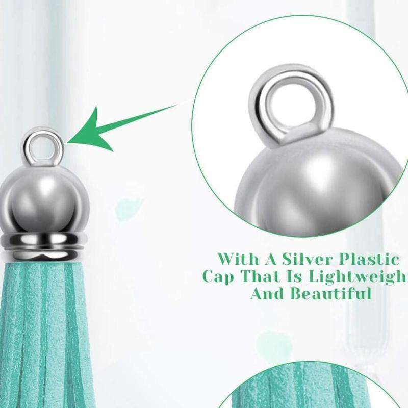 140x/Set Mixed Colors Leather Keychain Tassels Bulk Keychain Charms DIY Jewelry