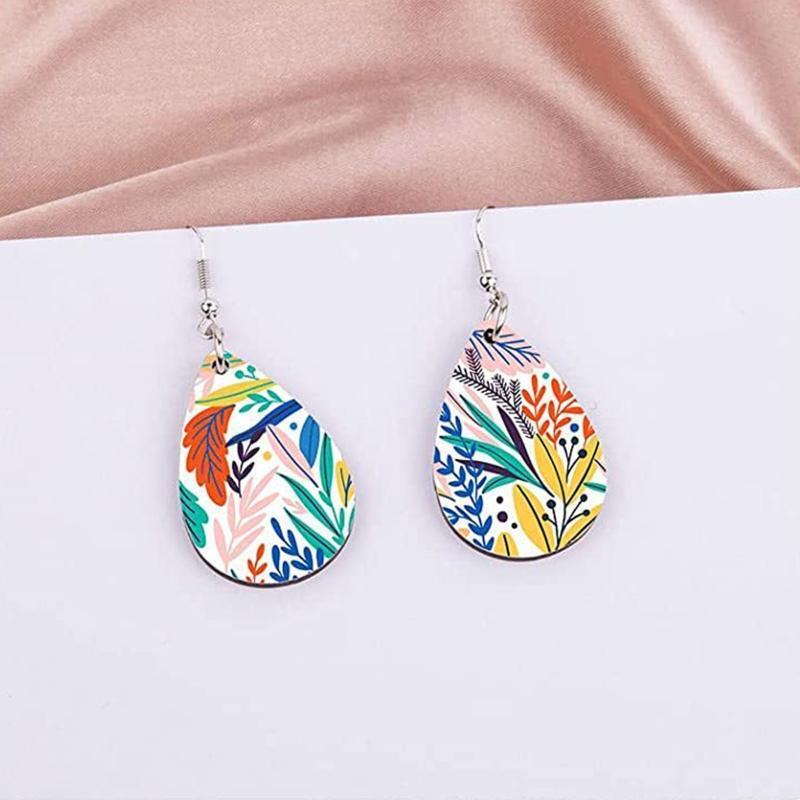 12PCS Sublimation Heat Transfer Earring Unfinished Wood Earring DIY Making Craft