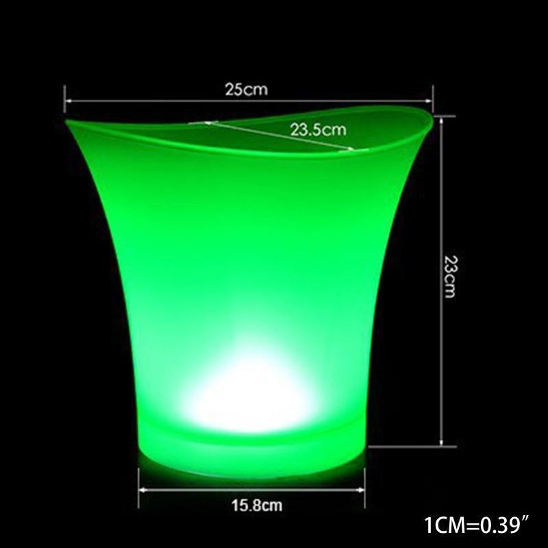 7 Colors Changing Champagne Wine Ice Bucket for Bar Club Theme Pub Beer Juice