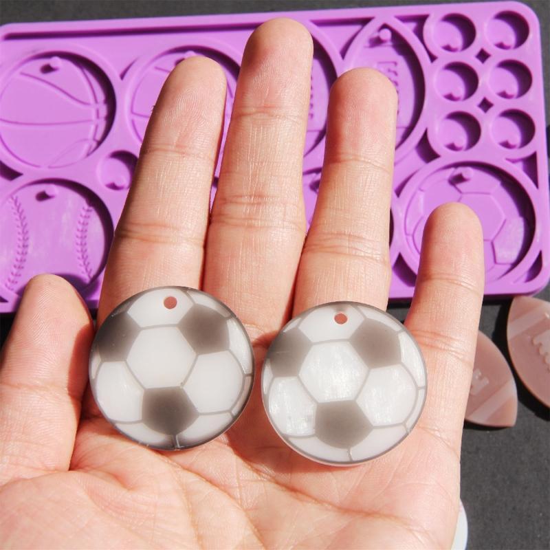 DIY Silicone Mold Ball Earrings Pendant Silicone Mold Decorative Epoxy Mold
