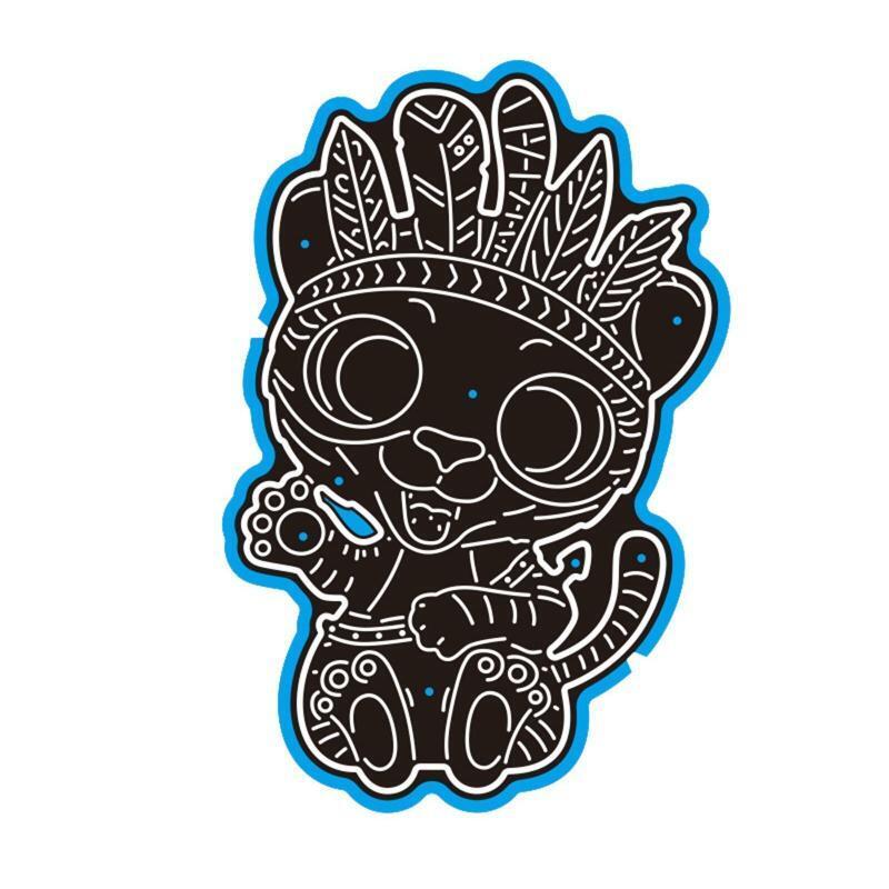 Cartoon Tribal Tiger Cutting Die Stencil for DIY Card Making Journaling Decor