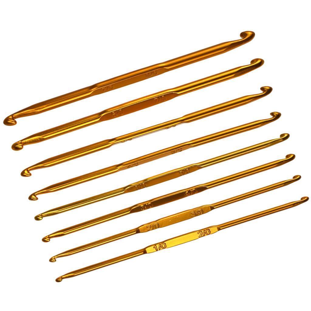 8Set Aluminum Crochet Hooks Needle for DIY Knitting Sweater