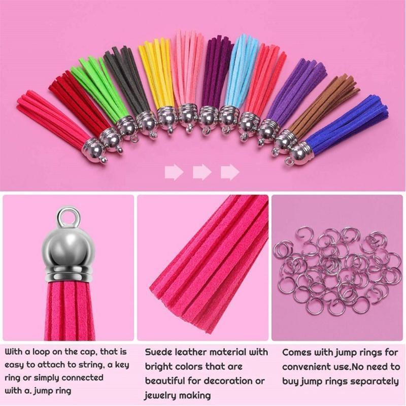 Suede Velvet Tassel For Keychain Cellphone Straps Craft Jewelry DIY Pendant