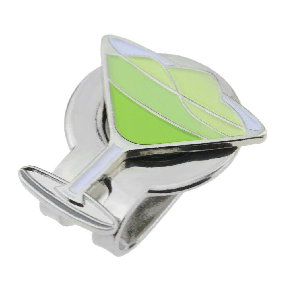 1 Piece Personalised Green Wine Glass Magnetic Hat Clip With Golf Ball Marker