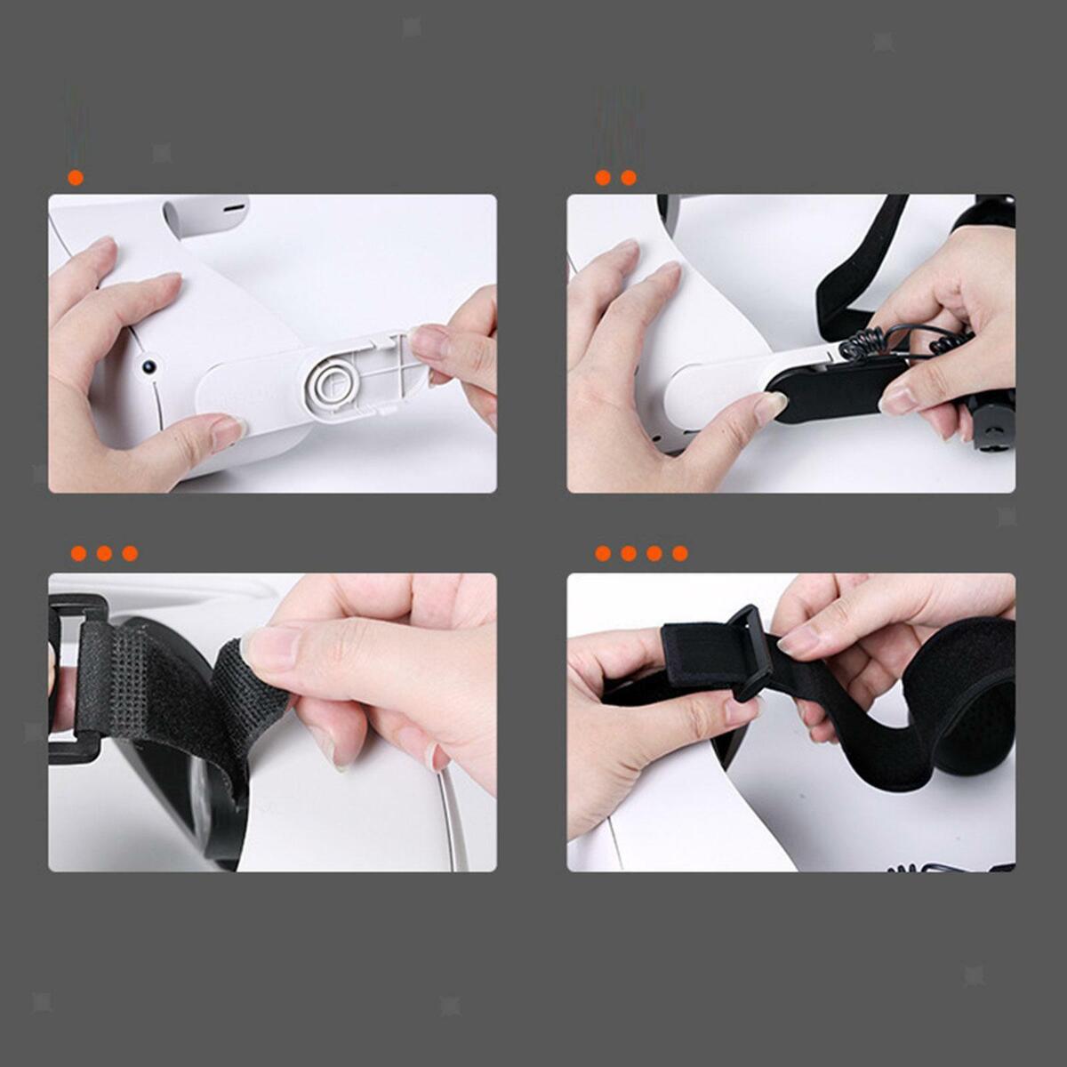 Headband Connector Adapter Removable Reusable for Quest 2