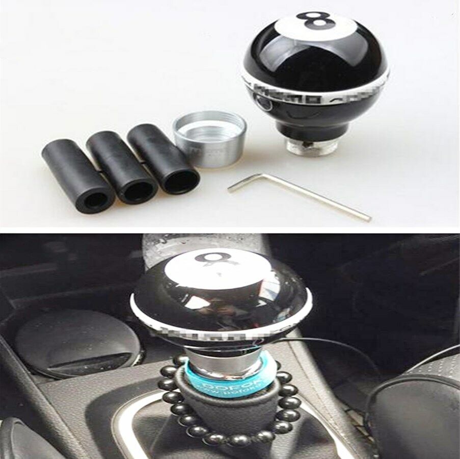 Car Gear Aluminum Alloy Shift Knob Ball 8 Billiard Shape Manual Lever Shifter