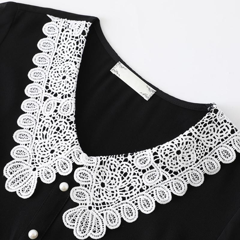 Women False Collar Shoulder Decoration Detachable Neck Milk Silk for Low Profile