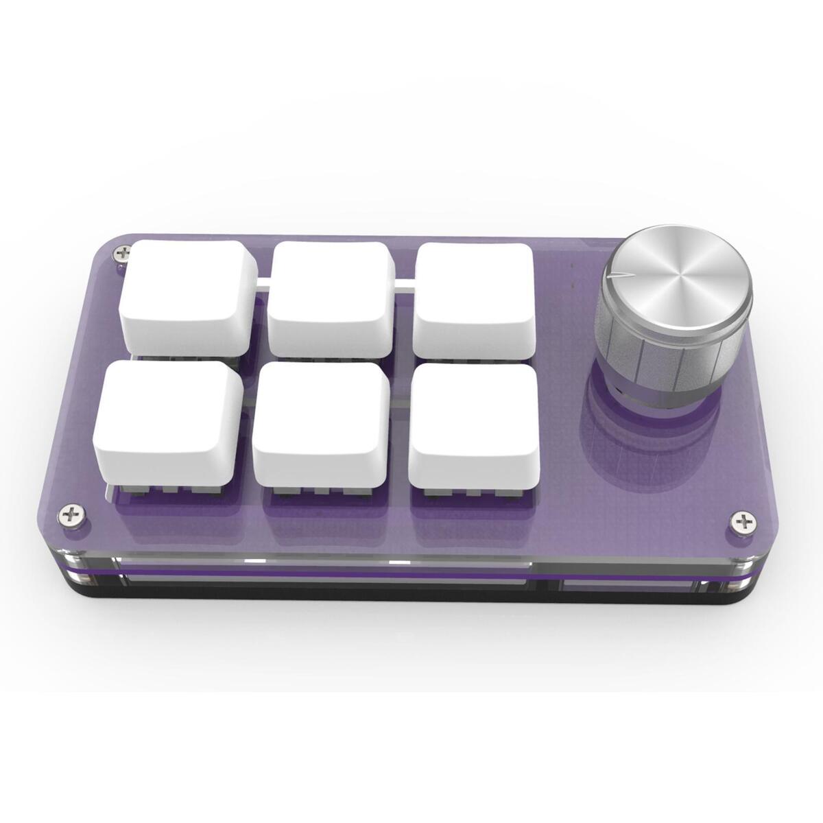 Mini Keyboard Hot Swappable with Knob DIY Gaming Keypad for Computer Laptop