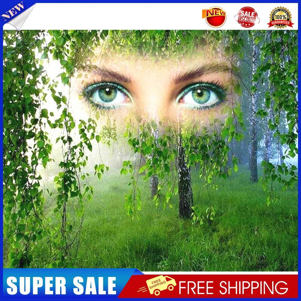 5D Diamond Painting DIY Green Forest Eyes Kit Full Drill Art Home Pictures