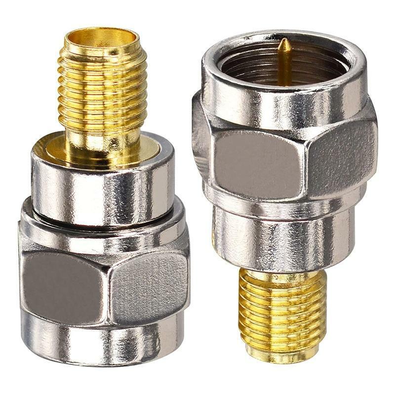 F Male To SMA Male Plug Straight RF Coax Adapter F To SMA Connector Convertor