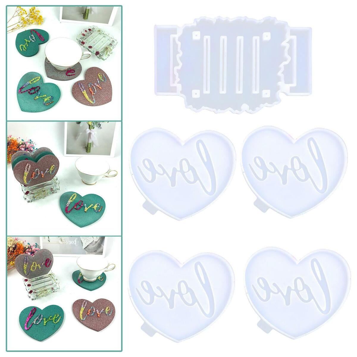 Epoxy  Coaster Decorative Creative Handmade Ornaments Crafts Heart