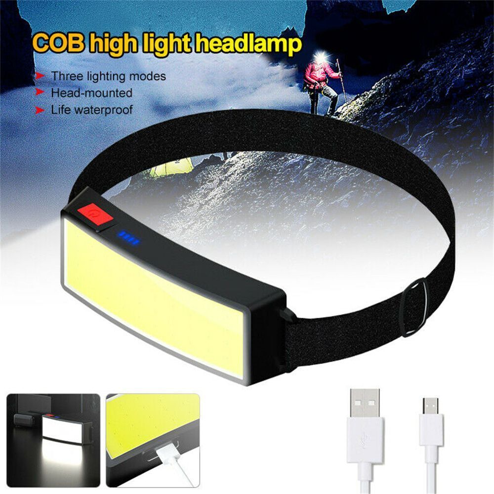 Super Bright Fishing Head Torch COB Headlight LED Headlamp Fishing Light