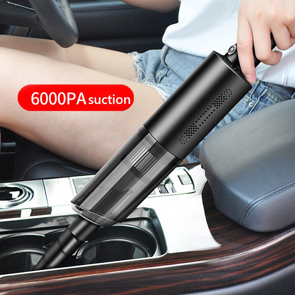 12V Handheld Car Vacuum 120W 6kPa Vacuum Cleaner w/ 4.5m Power Cord (Black)