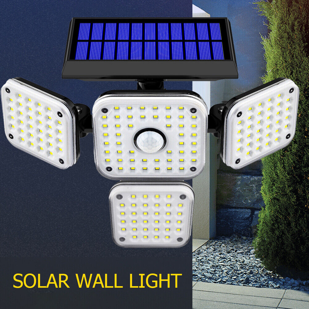 144 LED Solar Light Outdoor 3 Modes Light Moving Sensor Garden Wall Lamp