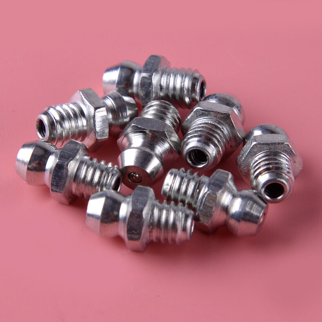8Pcs M6x1 Thread Straight Grease Zerk Nipple Fitting Fit For Automotive Car Ld