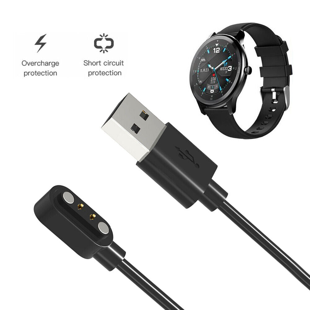 USB Charging Cable Smart Watch Chargers Cord for LUONENG G28 Care (60cm)