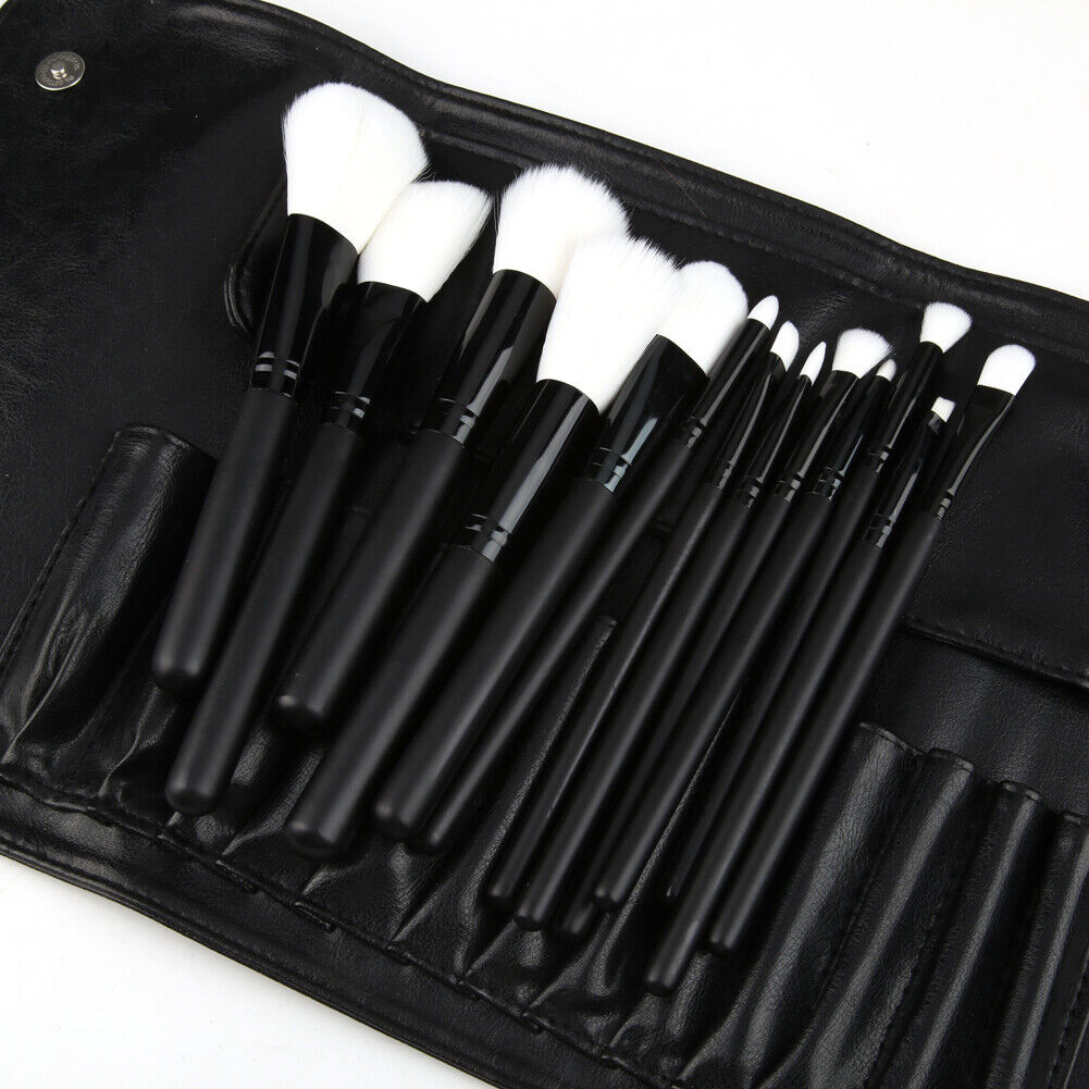 13pcs Makeup Brushes Powder Eyeshadow Blush Brush Set with PU Cosmetic Bag-