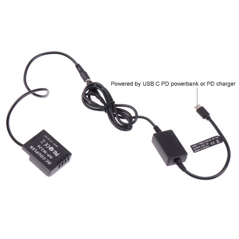 Camera Power Supplies Type-C to NP W126 Dummy Battery for X-A2 A3 X-E2s X-Pro2