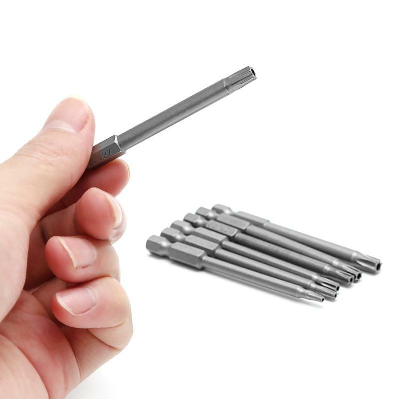 High Precision 7Pcs 75mm T8-T30 Magnetic Torx Screwdriver Bit 1/4 Inch Hex Shank