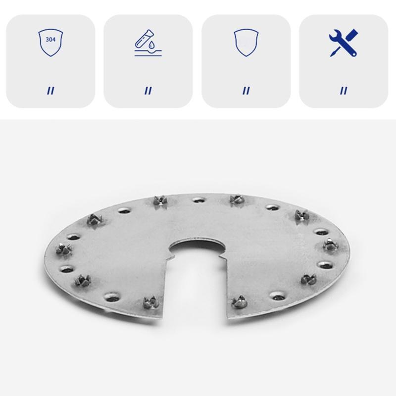 50Pcs 1.7''x1.7'' Solar Panel PV Grounding Clip/Washer/Spacer Stainless Steel