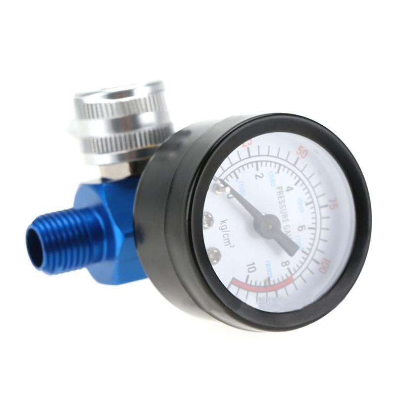 Paint Gun Pressure Regulator 1/4 Paint Spray Gun Pressure Gauge Spray Paint