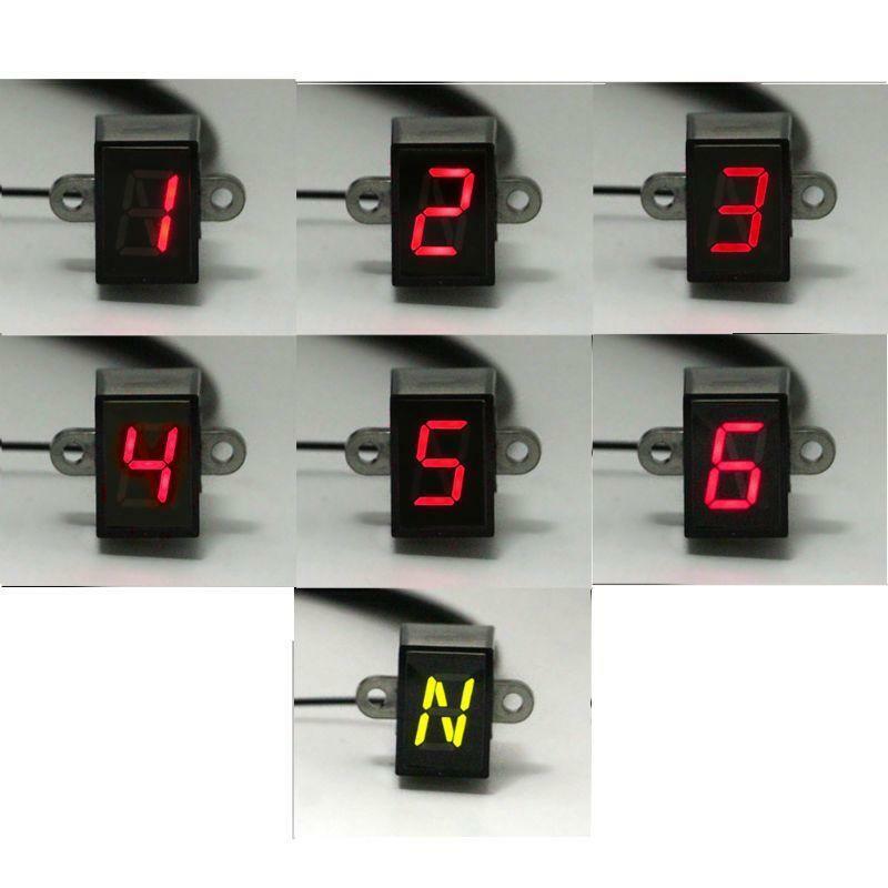 6-Speed Display Motor Gear Indicator Digital Waterproof Indication Universal For