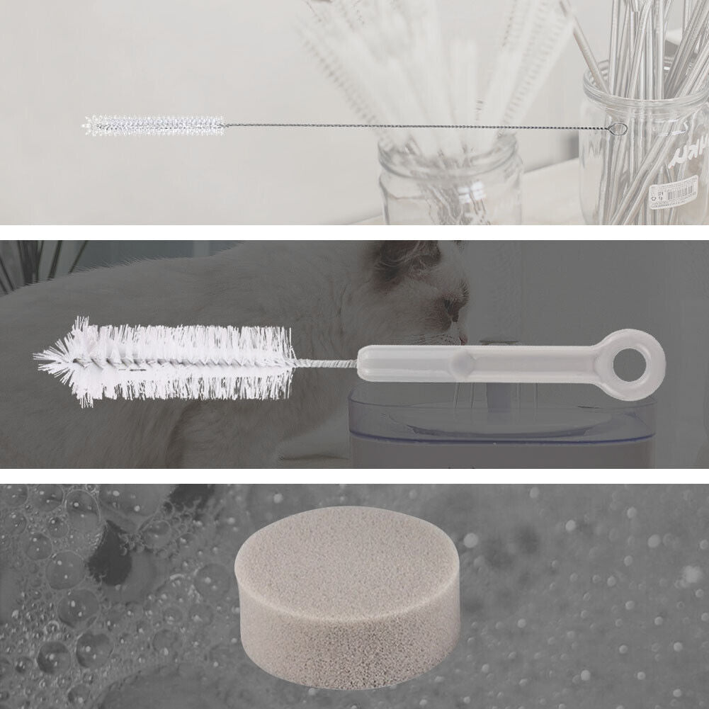 Pet Cleaning Brush Sponge Set Portable Dog Drinking Fountain Bottle Cleaner