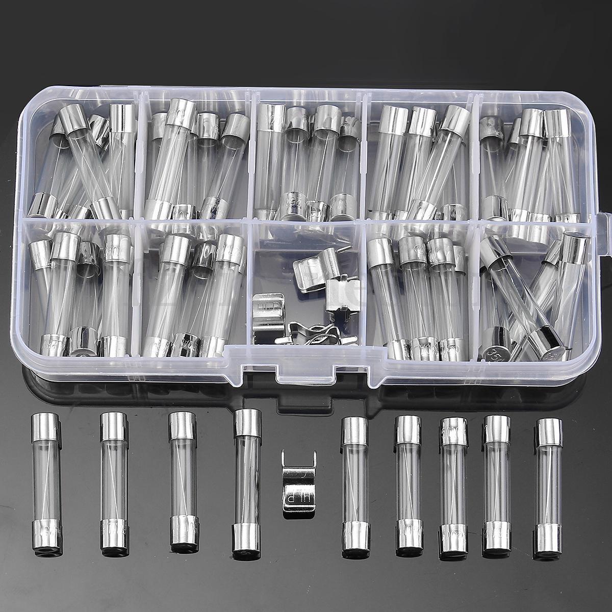 60 pcs Glass Fuse 6x30mm Quick Blow Fuses assortment glass fuse