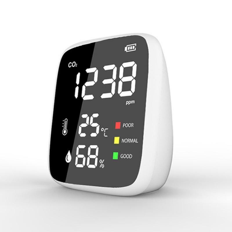 CO2 Detector Carbon Dioxide Air Quality Tester for CO2 Real-Time Data with Alarm