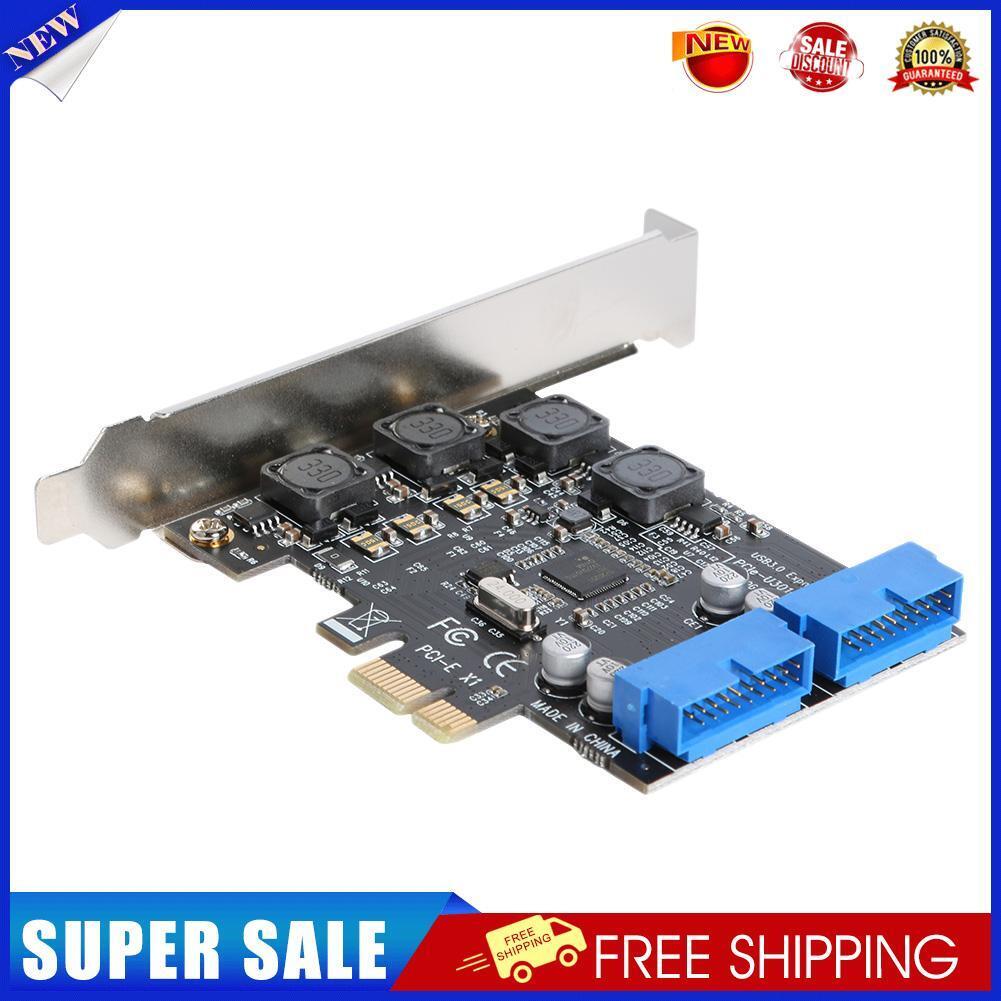Front PCI-E to 19/20 Pin Adapter Desktop USB 3.0 PCI Express Expansion Card
