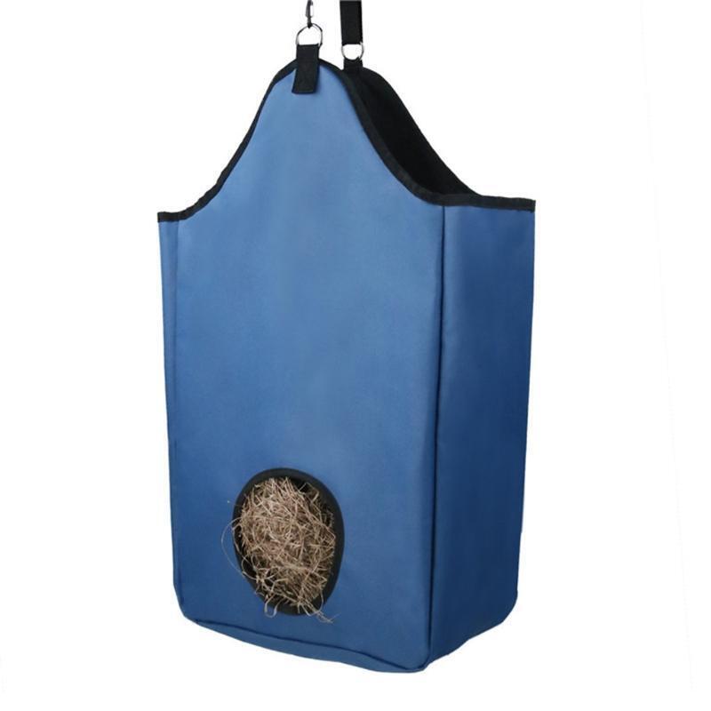 Horse Feeding Hay Bag Oxford Cloth Cow Cattle Pony Feeder Adjust Storage Pouch