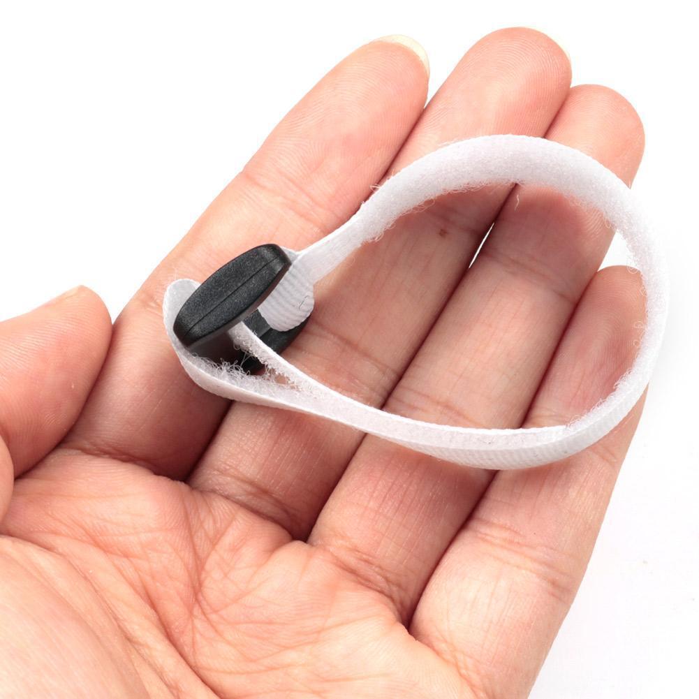 10pcs Fishing Rod Tie Strap Suspenders Fastener Hook Loop Ties Belt (White)