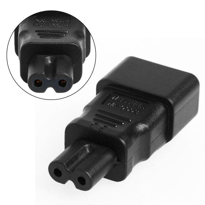 IEC 320 Kettle 3-Pin C14 Male To C7 Female Power Converter Adapter Plug-Socket
