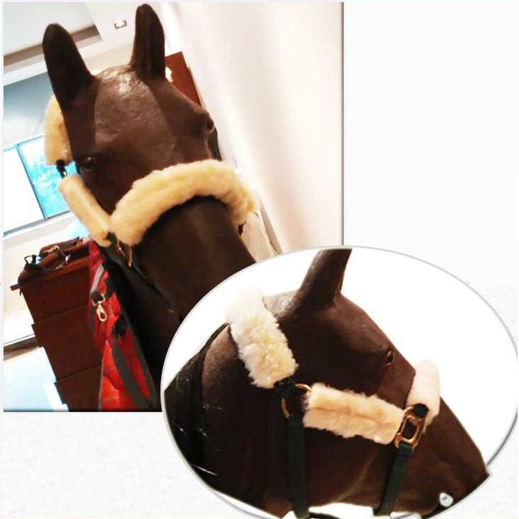 4pcs Equestrian Noseband Cover Horse Halter Bridle Cheekpiece Cover Straps