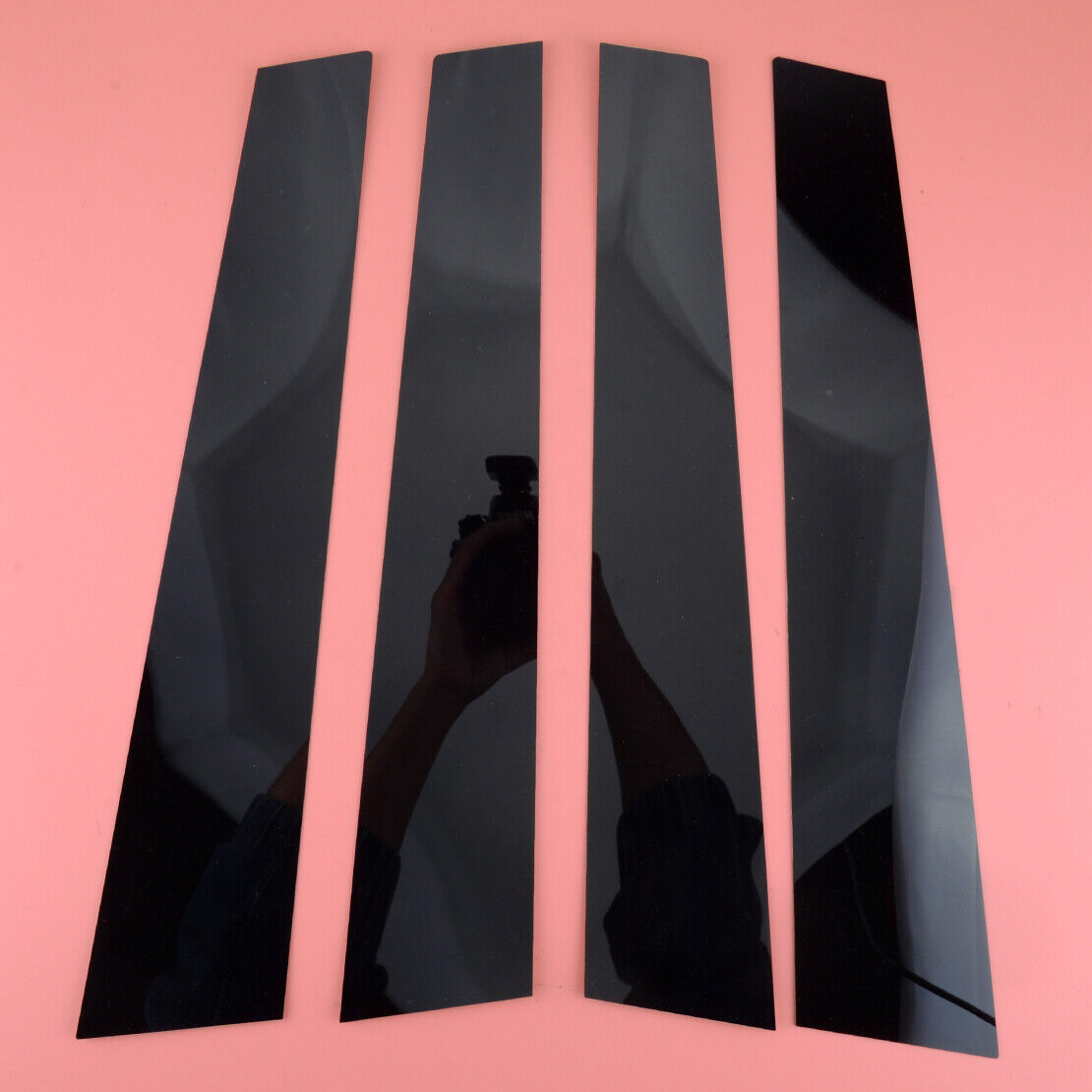 4pc Glossy Black Door Window Pillar Post Cover Trim Decor Fit for Hyundai Sonata