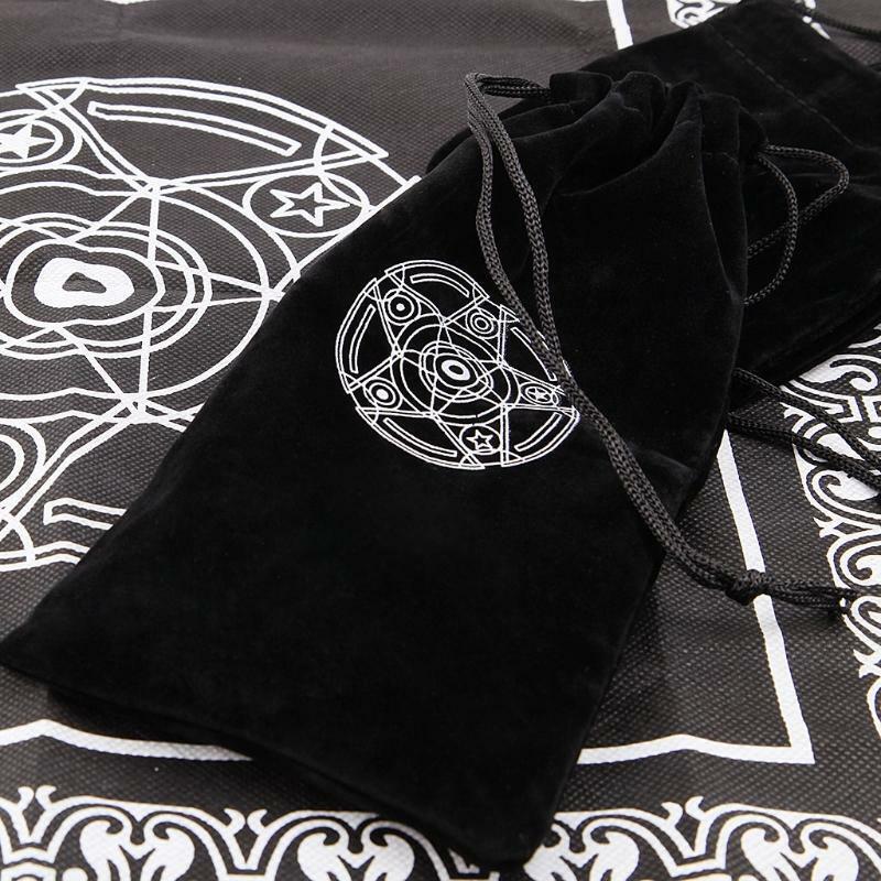 Tarot and -Dice Bag  Velvet  Satin Drawstring Pouch Ideal Size for Tarot Cards