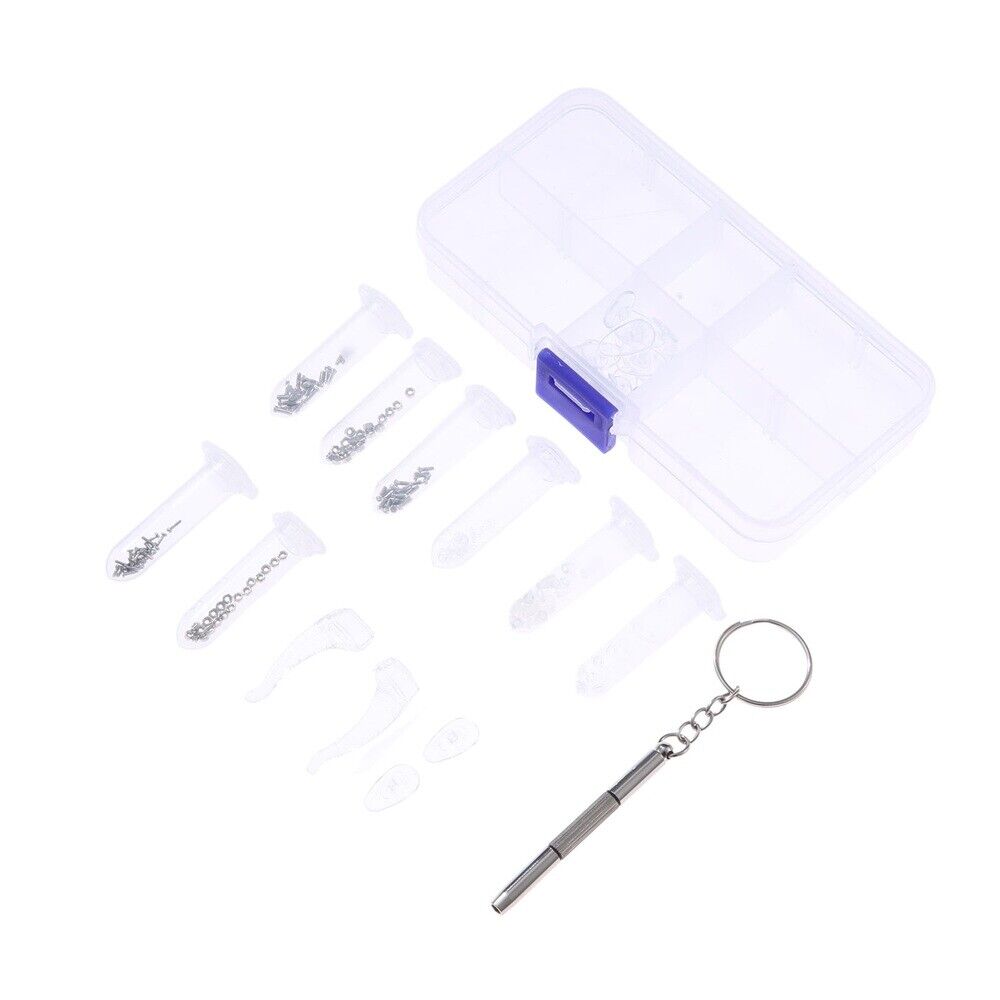 Stainless Steel Cross Screw Plastic Screw Cap Washer Nose Pad Assortment Kit