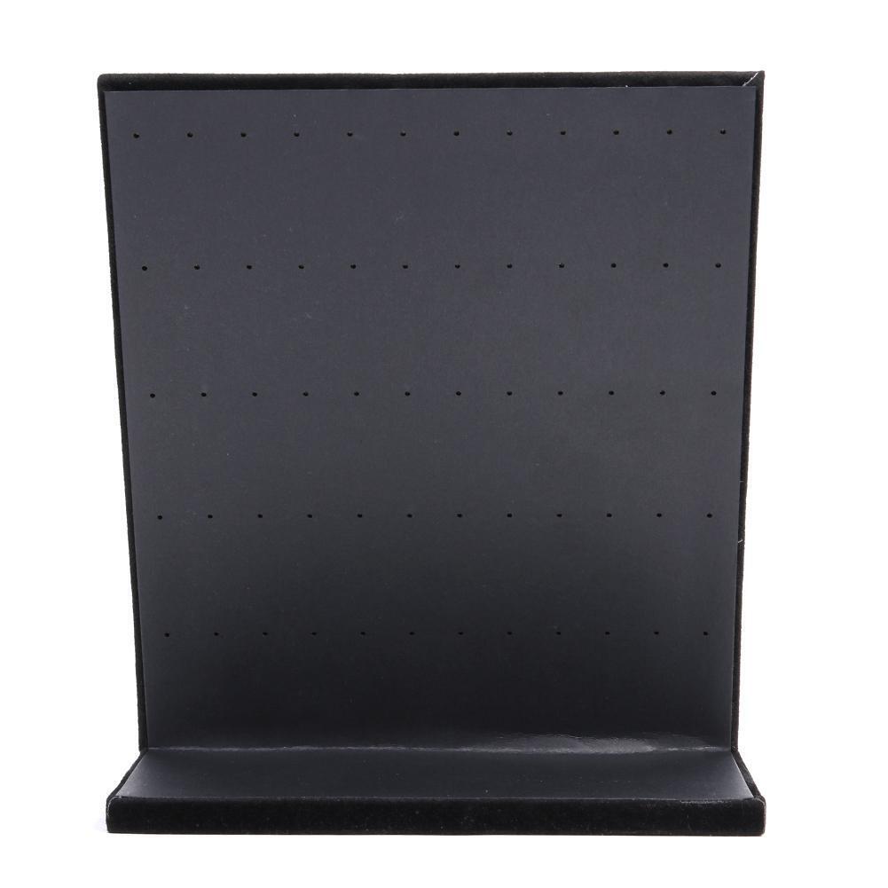 Necklace Display Board Jewelry Earrings Stand Bracelet Showcase (Black)