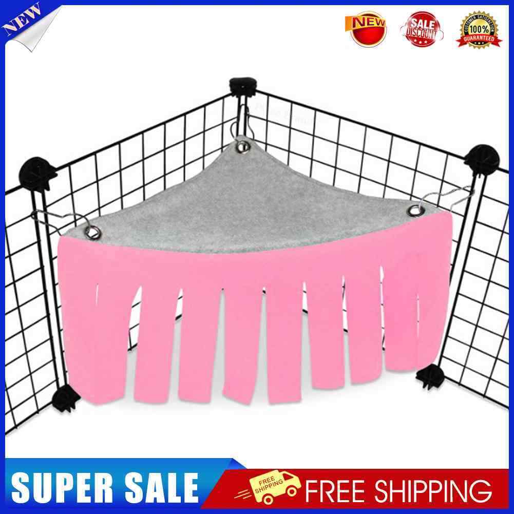 Hidden in the House Beds Hiding Tent Cage for Hamster Guinea Pig (Pink)