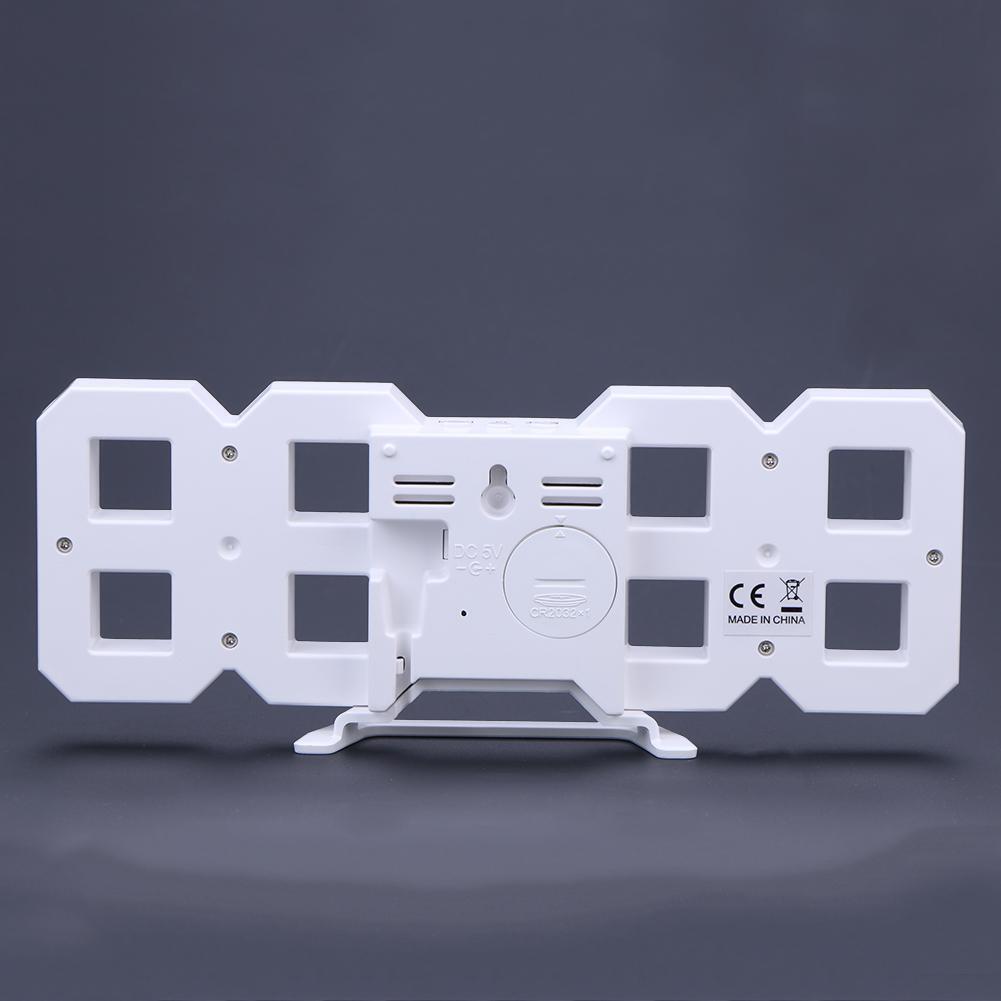 Digital LED Table Clock 24 or 12-Hour Display Alarm Snooze 8888 Display