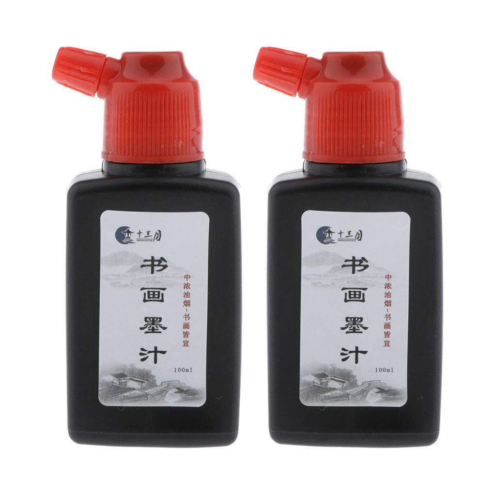 2pcs 100ml Sumi Calligraphy Ink Bottle  Calligraphy Drawing Brushes